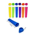 thumbnail image 2 of Moldes de paletas de silicona, 6 uds., moldes reutilizables para paletas de hielo para niños, fabricante de paletas congeladas DIY, tubos de paletas sin BPA con tapa, 2 of 5
