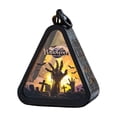 thumbnail image 3 of zhonghuaying 1 Pack Triangular Hollow Cutout Halloween LED Night Light, 4 Assorted Themed Pattern Hanging Decor Lamp for Indoor Halloween Party Decorations & Fall Home Tabletop Ornament D, 3 of 7