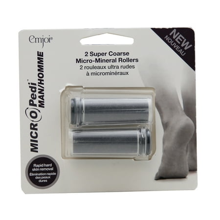 4 Pack of Micro Pedi Man Replacement Roller Coarse Micro Mineral