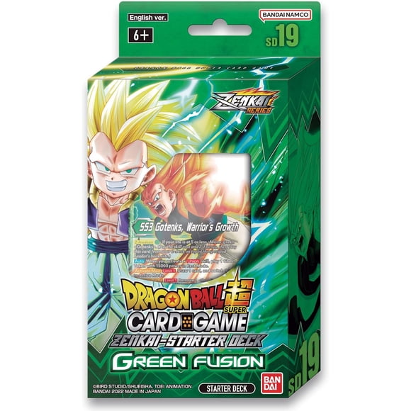 Bandai | Dragon Ball Super CG: Zenkai Series Starter Deck (SD19) – Green Fusion | Card Game | Ages 6+ | 1 Player