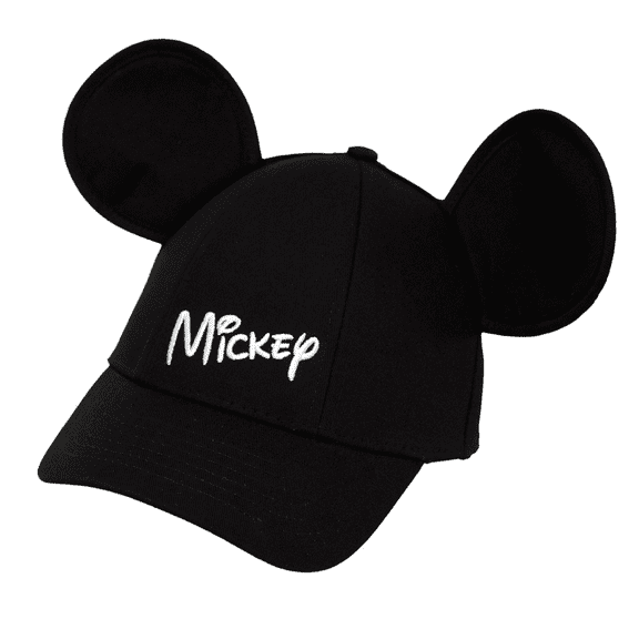 Disney Mickey Youth Black Ear Hat, (Boy's or Girl's)