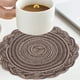 thumbnail image 5 of Alfombra de mesa de comedor redonda de algodón Ramie | Manteles individuales resistentes al calor e impermeables | 18cm | Elegante diseño tejido para uso en el hogar, la mesa de café y el, 5 of 6