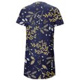 thumbnail image 3 of Aayomet Sun Dresses Women Summer Women Summer Short Sleeved Crew Neck Loose Tee Shirt Dress Casual Printing Dress,Blue S, 3 of 4
