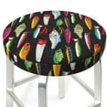 thumbnail image 3 of KLL Colorful Fishing Lures Round Bar Chair Cushion Cover 14 inch ,Bar Stool Protector with Elastic, Soft Washable, 3 of 6