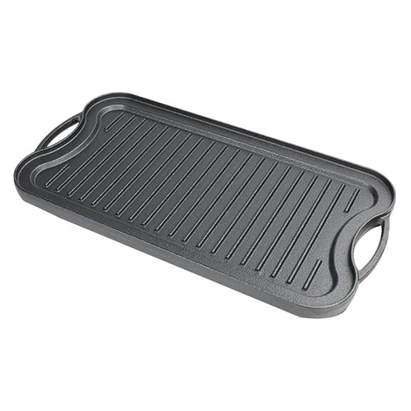 Cast Iron, Pre Seasoned Grill Pan 20" x 9.5", Reversible Griddle Pan, 1-Piece