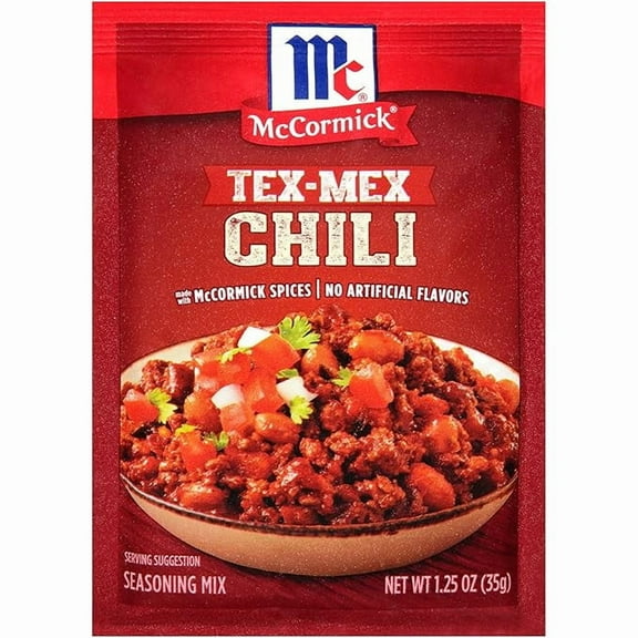 Pack of 2 McCormick Tex-Mex Chili Seasoning Mix, 1.25 oz