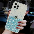 thumbnail image 4 of Allytechgroup Noctiluncent Fluorescent Luminous Phone Case for iPhone 15 Pro Max, Bling Glow in The Dark Soft TPU Cover for Women Girls, Shockproof Protective Case, Blue, 4 of 9