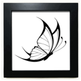 thumbnail image 1 of Simple Vintage Flying mariposa negra Mesa de pared con marco cuadrado negro, 1 of 4