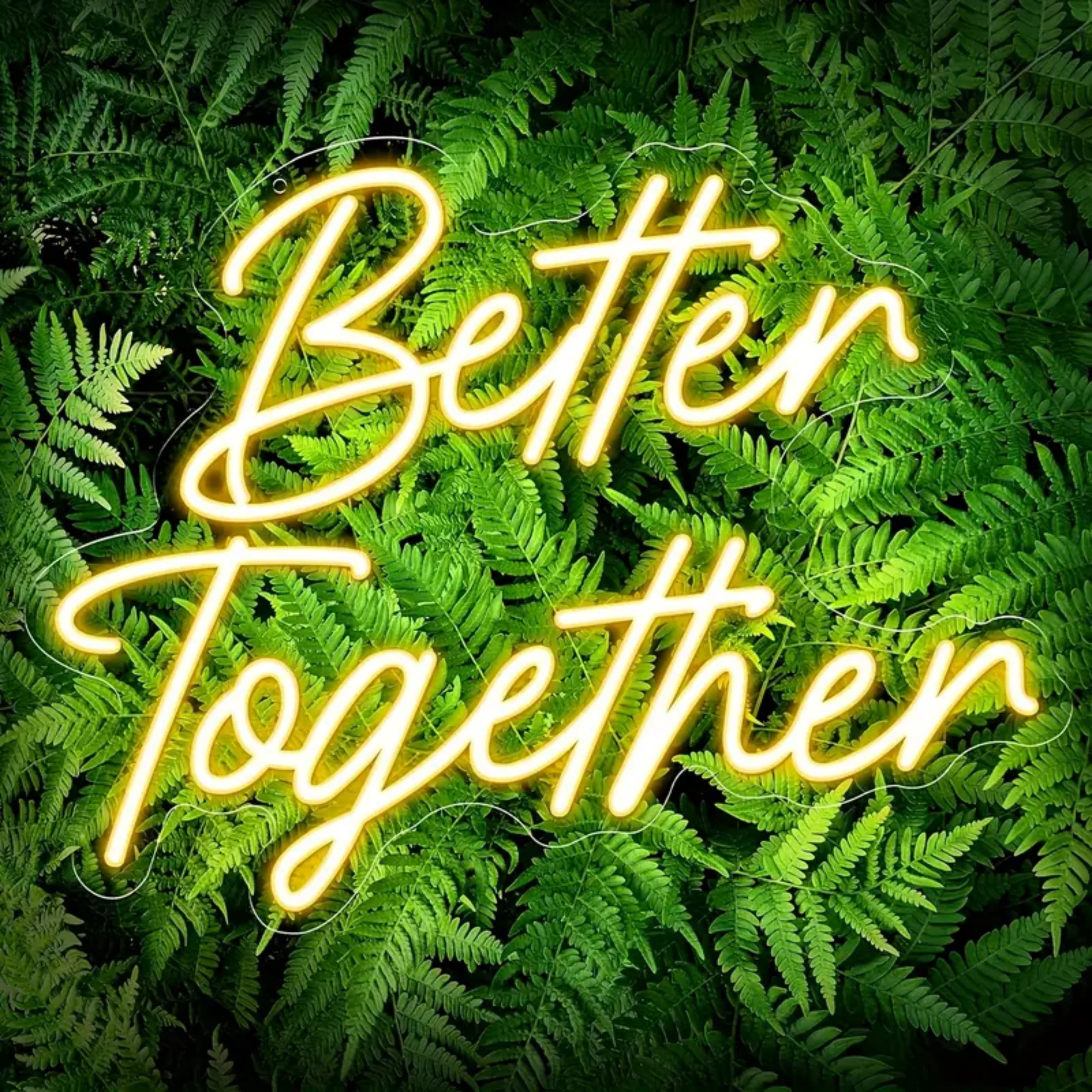 UPONRAY Better Together Neon Signs, 16.2"*12.4" Dimmable & USB-Powered LED Neon Light, Stylish Wall Decor as gifts for Valentine's Day, Engagement Party, Wedding, Anniversary