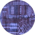 thumbnail image 1 of Ahgly Company Indoor Round Oriental Blue Modern Area Rugs, 7' Round, 1 of 4