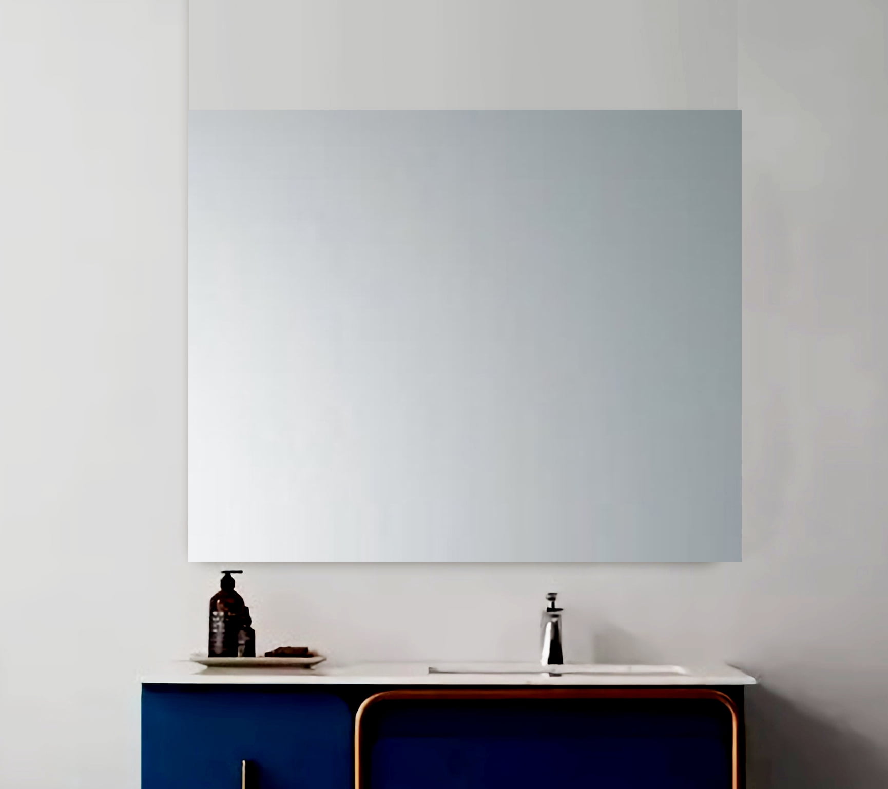 Decor Wonderland Reece 19 in. H x 19 in W Square Frameless Bathroom Vanity Wall Mirror with Polished Edge