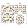 thumbnail image 3 of Highland Cow Sunflower Hat Boot Pattern Bathroom Rugs Sets 3 Piece,Toilet Cover Set,Absorbent Non Slip Bathroom Mats Sets with U-Shaped Contour Rug Toilet Rug Set, 3 of 5