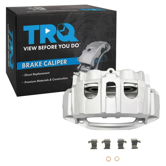 TRQ Rear Left Brake Caliper w/Bracket Drivers Side Compatible with 2008-2014 Ford E-150 E-250 2008-2019 E-350 Super Duty