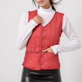 thumbnail image 2 of Women's Lightweight Warm V Neck Lined Slim Fit Vest Jacket Fall Vest for Women Women's Western Jacket Tan Vest Sleeveless Cardigan Women Womens plus Size Vest 3x Vest Women Long Coats Long Womens, 2 of 7