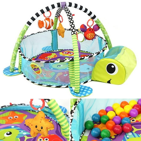 Moaere 3 In 1 Baby Activity Gym Game Play Crawling Mat Toy Infant