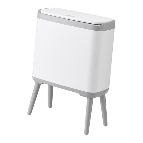 Trash Bin, Modern Nordic Waste Basket with Press , Dual Compartment