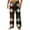 Black, variant on Vacation Long Johns for Men Striped Plaid Comfy Pajama Pants Fall Winter Drawstring Sleep Bottoms with Pockets