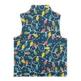 thumbnail image 5 of Xoenoiee Christmas Bulb Star Print Teen Girls Fleece Vest, Sleeveless Stand Collar Jacket with Zipper and Pockets, Xmas Winter Fall Outerwear, 9-10 Years, 5 of 7