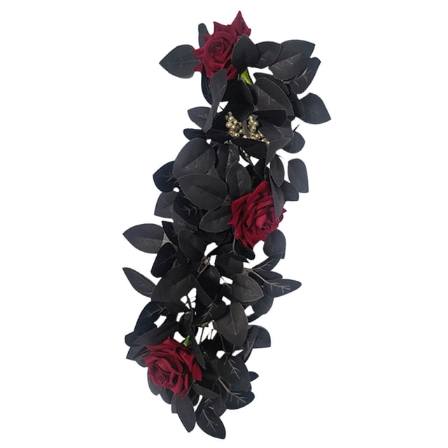 Hojas de arce colgantes de Halloween para colgar en la pared, plantas rústicas para decoración de otoño, para exteriores, interiores, jardín, fiesta Estilo C