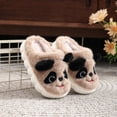 thumbnail image 4 of Cdudpw Kids Slippers Soft Fluffy House Shoes for Girls Boys Non-Slip Rubber Sole Cozy Fleece Slides Indoor Outdoor(W228-Brown), 4 of 7
