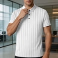 thumbnail image 6 of DayScoop Plus Size T-Shirt for Men Solid Color T Shirt Summer Short Sleeve Casual Fashion Style Striped Breathable Mesh Seamless Half Sleeved Oversize Tops, 6 of 6