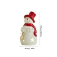 thumbnail image 3 of Wuztai 2025 Christmas Ceramic Deer Snowman Luminous Decoration, Warm Lighting Ornament for Christmas Party Decor, Ceramic Christmas Figurine, 3 of 6