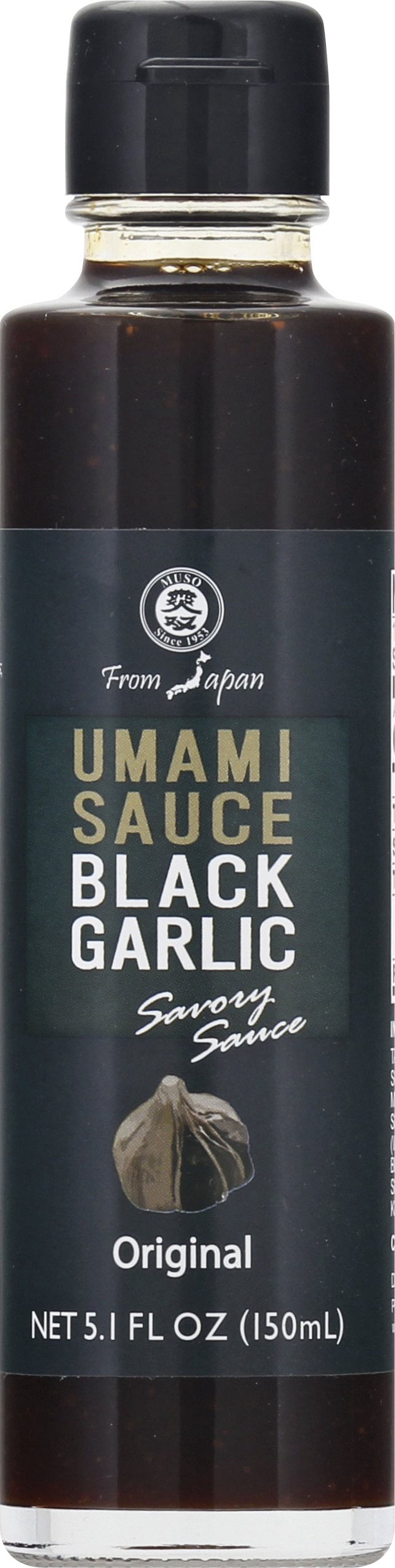 Muso From Japan Savory Umami Black Garlic Sauce, 5.1 oz [Pack of 6]