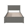 thumbnail image 4 of Leo & Lacey Modern Wood Full Platform Bed with 2 Storage Drawers in Gray, 4 of 10