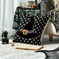 thumbnail image 2 of Sm:)e Polka Dot Stripe Bat Ghost Halloween Throw Pillow Covers 4-Pack 18 x 18 Inch, 2 of 7