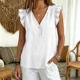 thumbnail image 2 of Cotton Linen Tank Tops Loose Fit Camisole Exercise Tank Sleeveless Linen Tops Linen T Shirt Loose Fit Cami Linen Cami Fitted Tank Tops Beach Vests Yoga Tank Tops White S, 2 of 6