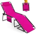 thumbnail image 1 of Gymax Chaise Longue Pliante avec Appui-Tête Confortable, Conception à Pliage Facile pour Pelouse, 1 of 10