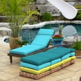 thumbnail image 6 of ARDEN Outdoor Chaise Lounge Cushion 72 x 21, Pool Blue Leala, 6 of 11
