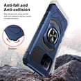 thumbnail image 3 of TJS Phone Case for T-Mobile Revvl 7 Pro 5G, [Military Grade] Robotic Magnetic Support Car Mount Metal Ring Holder Kickstand Cover (Blue), 3 of 5