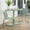 Green, variant on Durable Iron Bistro Set with Horizontal Slats / Great for Patio Meals