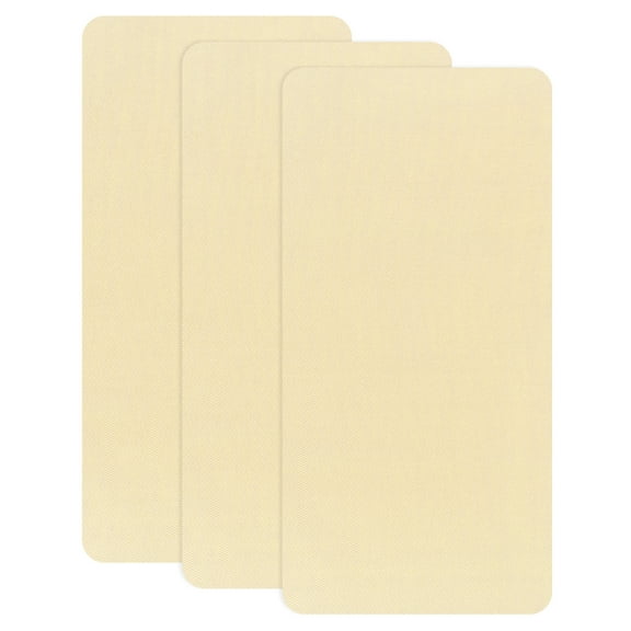 Uxcell 3-Pack Polyester Repair Patches, 7.9 x 3.9" Self-Adhesive Fabric Repair Patches for Sofas, Light Yellow