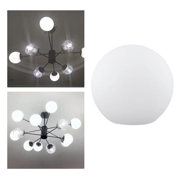 Pantalla de lámpara de globo de cristal Colco lechoso Blanco 3cm Pantalla de luz de techo