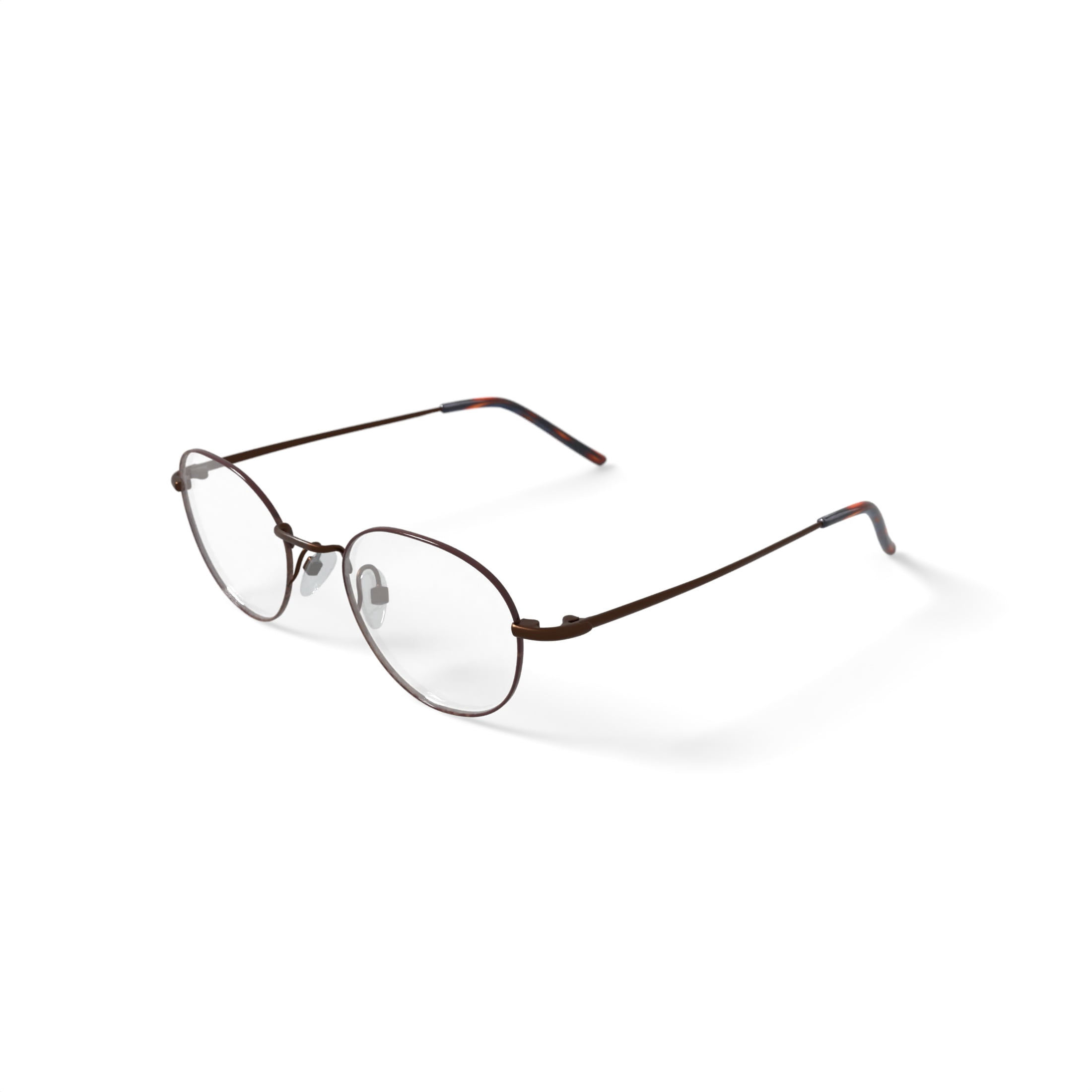 TiFlex Men's T1753 Round Prescription Eyeglasses with Case, Brown