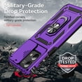 thumbnail image 5 of for Moto G Stylus 5G 2023 Case with Slide Camera Cover HD Screen Protector [ Grade Drop Tested]  Ring Holder Kickstand Protective Phone Case for Motorola Moto G Stylus 5G 2023, Purple, 5 of 17