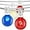 Red White Blue, variant on 25FT Globe String Lights, G40 Outdoor String Lights with 27 Clear Edison Bulbs(2 Spare) for Patio Balcony Decoration - White Wire
