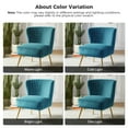 thumbnail image 6 of Velvet Accent Chair Set of 2 Upholstered Adult Side Chairs Gold Leg Home Bedroom Blue, 6 of 10