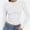 White, variant on Women's Inbarely Soft Long Sleeve Tops Crew Neck Slim Fit Basic Casual Going Out Tees Shirts