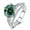 Green, variant on 5 Carat Moissanite Rings for Women D-Color Clarity Moissanite Wedding Rings Set for Bridal Simulated Diamond Promise Ring Fiancee Lab Grown Diamond Travel Rings for Lady