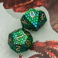 thumbnail image 4 of Cusdie 7PCS/Set DND Metal Dice, Dragon Scale Metal Dice Set, Polyhedral Dice Set, for Role Playing Game D&D Dice MTG Pathfinder, 4 of 5