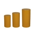 thumbnail image 4 of 3 soportes de pedestal cilíndricos para tartas, soportes cilíndricos para mesa de tartas, mesa de postres de metal, mesas cilíndricas para ceremonias Oro, 4 of 10
