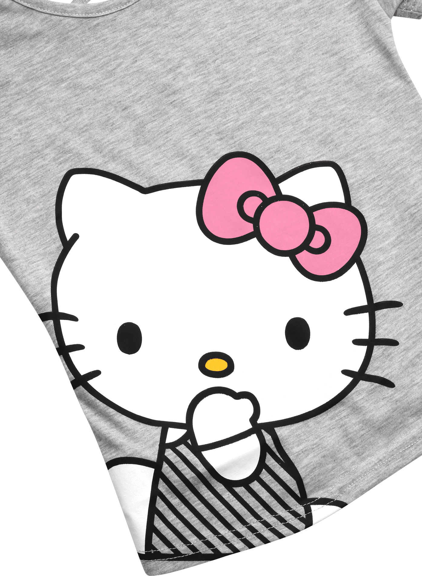 Hello Kitty Girls' T-Shirt - Casual Everyday Short Sleeve Graphic Tee Shirts - Summer Soft Cotton Shirts for Girls (2T-6X)