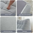 thumbnail image 5 of NBLDGT Comfy Lounge Chair with Ottoman, Cozy Bean Bag Chair with High-Rebound Memory Foam, Single Seat Lazy Sofa Couch for Bedroom, Living Room, Office (Grey), 5 of 10