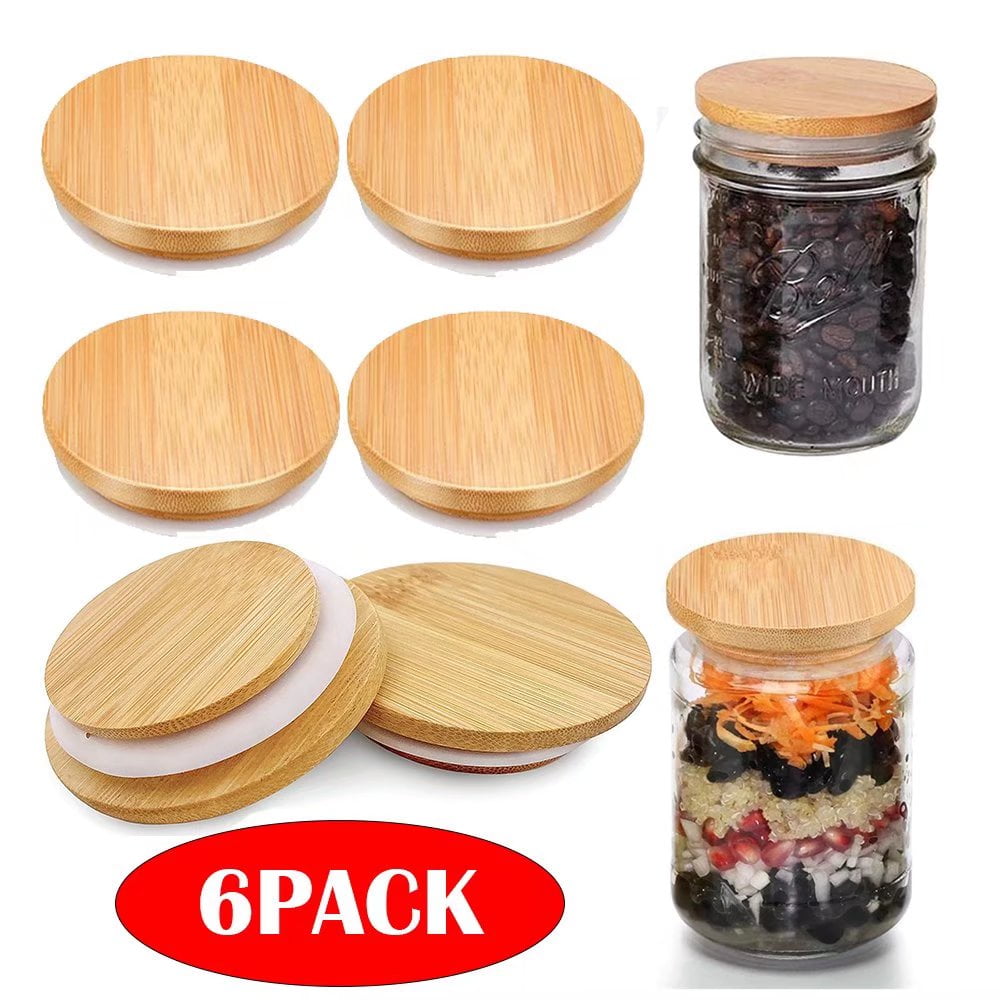 Jar Wooden Storage Lids,2.6in Bamboo Lid Pudding Jar Bamboo Lid Yogurt