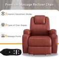 thumbnail image 3 of Furmax Electric Power Lift Leathaire Recliner Chair with Massage for Bedroom,Brown, 3 of 9