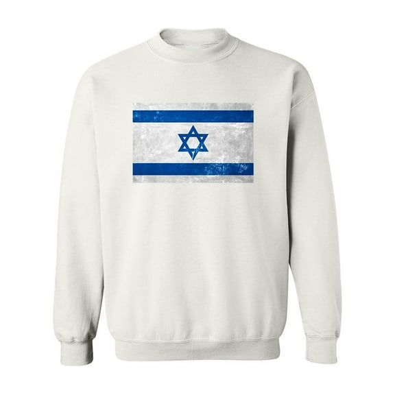 Flag Of Israel Design Sweatshirt Men -Image by Shutterstock, Male 4X-Large