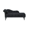 thumbnail image 3 of 60" Velvet Chaise Lounge Buttons Tufted Nailhead Trimmed Solid Wood Legs with 1 Pillow, Chaise Lounge for Office, Living Room, Studio, Apartment (Left Arm Design as Shown in the Picture), 3 of 6